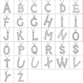 Gümüş Rodyum Ü Harfi Kadın Kolye thumbnail 2