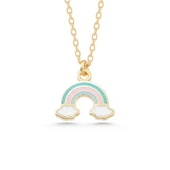 Gümüş Gold Gökkuşağı Kadın Kolye thumbnail 1