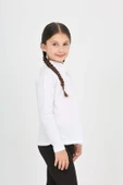 Toontoy Kız Çocuk Okul Dantel Yaka Tişört - 1
