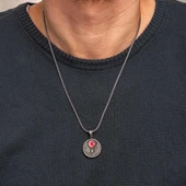 Gümüş Ayyıldız Kartal Erkek Kolye thumbnail 3