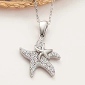 Gümüş Deniz Yıldızı Kadın Kolye thumbnail 1