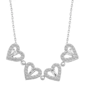 Gümüş Kalpli Açılabilen Yonca Kadın Kolye thumbnail 3