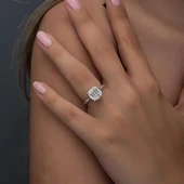 Gümüş Baget Taşlı Kadın Yüzük thumbnail 4
