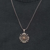 Gümüş Oksitli Pusula Erkek Kolye thumbnail 4