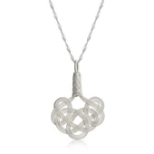 Gümüş Kazaziye Örgü Kadın Kolye thumbnail 1