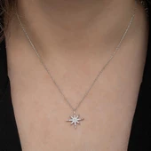 Gümüş Kutup Yıldızı Kadın Kolye thumbnail 4