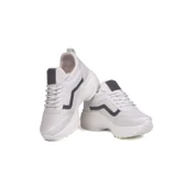 Kız Çocuk Beyaz Fileli Rahat Günlük Sneaker Nefes Alan Spor Ayakkabı - 2