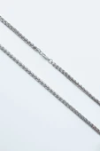 Angelus Gümüş Kaplama Örme Zincir Kolye - Silver Renk thumbnail 1