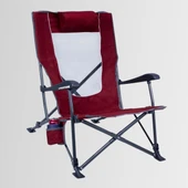 Gci Outdoor Low-Ride Recliner™ 3 Kademeli Katlanır Kamp Sandalyesi BORDO thumbnail 1