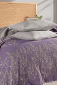 MYLASA HOME Mylasahome Müslin Kosha Serisi Lavanta Desenli Yorgan 240x260cm Lila - 4