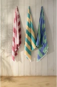 MYLASA HOME Riva Kalın Çizgili Akdeniz Esintili Lüks Pamuklu Peştemal 80X165 - 2