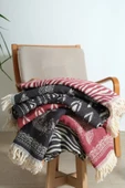MYLASA HOME 100% Pamuklu Koltuk Şalı TV Battaniyesi,130x170 cm Yüksek Kaliteli Pamuklu Kumaş - 4