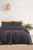 MYLASA HOME Müslin Tek Kişilik Yatak Örtüsü Seti 180 X 230 Cm, 2 Parça, Yazlık Yastık Kılıfı Ve Pike Takımı - 1
