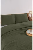 MYLASA HOME Müslin Tek Kişilik Yatak Örtüsü Seti 180 X 230 Cm, 2 Parça, Yazlık Yastık Kılıfı Ve Pike Takımı - 3