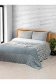 MYLASA HOME Çift Kişilik Etnik Desenli %100 Organik Pamuk Müslin Yatak Örtüsü - 1