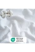MYLASA HOME Waffle Pike Yatak Örtüsü Tek Kişilik - %100 Pamuk Hafif 4 Mevsim Kullanım Yüksek Kaliteli Pikeler - 2