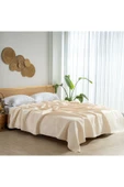 MYLASA HOME Waffle Pike Yatak Örtüsü Çift Kişilik - %100 Pamuk Hafif 4 Mevsim Kullanım Yüksek Kaliteli Pikeler - 4