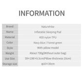 Naturehike FC-12 Infatable Şişme Kamp Matı - 7