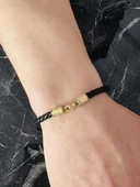 Erkek Bileklik, Gümüş Altın Kaplama Bileklik, Kancalı Sim Desen Tasarım Bileklik, Şık Hediye thumbnail 2