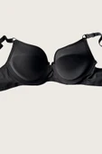 Bicomi Siyah-Kırmızı 2li Mikro Kumaş Push Up Dolgulu Balenli Günlük Destekli Sütyen thumbnail 2