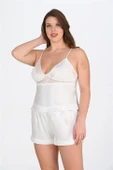 Bicomi Büyük Beden Ekru Şort Takımı thumbnail 2