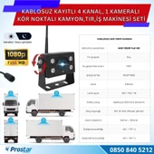 Kablosuz Kameralı 7 inç Kayıtlı Monitör Full HD BSD Kör Nokta Uyarı Sistemli Tak Kullan Kamera Seti - 3