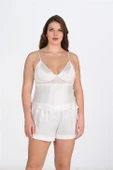 Bicomi Büyük Beden Ekru Şort Takımı thumbnail 1
