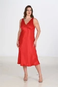 Bicomi 2li Kırmızı Sabahlık Takımı Bigsize 6226 - 1