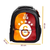 Galatasaray 3 Bölmeli 5 Yıldızlı Tek Büyük Suni Deri Okul Sırt Çantası (25683) thumbnail 2