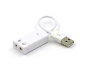 USB Kablolu Ses Kartı 7.1 Sound Çevirici Dönüştürücü, 3.5mm jak girişli, - 2