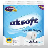 Aksoft 2 Katlı 32 Rulo Tuvalet Kağıdı - 1
