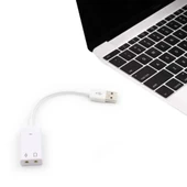 USB Kablolu Ses Kartı 7.1 Sound Çevirici Dönüştürücü, 3.5mm jak girişli, - 5