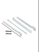 Beyaz Metal Çekmece Rayı Tekerlekli Mobilya Dolap Çekmece Rayı(BEYAZ)(TAKIM)(METAL) 30cm 30cm - 4 ADET thumbnail 5