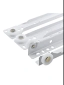 Beyaz Metal Çekmece Rayı Tekerlekli Mobilya Dolap Çekmece Rayı(BEYAZ)(TAKIM)(METAL) 30cm 30cm - 4 ADET thumbnail 4