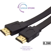 Yassı Flat Slim HDMI Kablo Uyumlu 4K Full Hd 4K 60hz 2.0 Uyumlu Kablo - 2