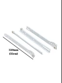 Beyaz Metal Çekmece Rayı Tekerlekli Mobilya Dolap Çekmece Rayı(BEYAZ)(TAKIM)(METAL) 35cm 35cm - 2 ADET thumbnail 5