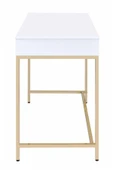 Hitit Dekorasyon Adriana Gold Metal Beyaz Çalışma Masası - 7