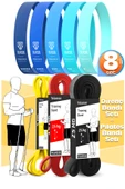 8li GİGA SET 5+15+25 KG + 5Li Pilates Direnç Bandı Barfiks Lastiği Loop Band Mavi Ton thumbnail 1