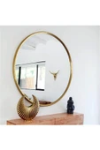 Hitit Dekorasyon Helya Gold Metal Duvar Aynası - 1