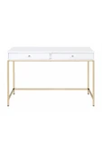 Hitit Dekorasyon Adriana Gold Metal Beyaz Çalışma Masası - 1