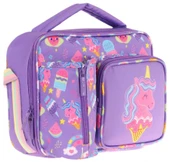 Kaukko Kız Çocuk, Lila Pembe, Unicorn Desenli Isı Yalıtımlı Üç Bölmeli (Matara Cepli) Okul Beslenme Çantası L7224 thumbnail 1