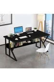 Hitit Dekorasyon Hope Siyah Metal Çalışma Masası thumbnail 2