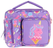 Kaukko Kız Çocuk, Lila Pembe, Unicorn Desenli Isı Yalıtımlı Üç Bölmeli (Matara Cepli) Okul Beslenme Çantası L7224 thumbnail 2