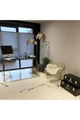 Hitit Dekorasyon Drec Gold Metal Cam Çalışma Masası - 2