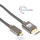 Micro HDMI To HDMI Kablo 4K 60Hz 3m thumbnail 2