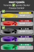8li GİGA SET 5+15+25 KG + 5Li Pilates Direnç Bandı Barfiks Lastiği Loop Band Mavi Ton thumbnail 5