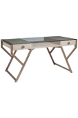 Hitit Dekorasyon Tamara Metal&cam&ahşap Çalışma Masası (küçük Boy) - 1