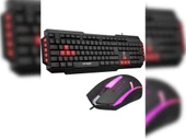 Hytech Gamy HYK-46 Kırmızı Kablolu Oyuncu Klavye Mouse Seti - 2