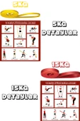 7li MEGA SET 5+15 KG + 5Li Pilates Direnç Bandı Barfiks Lastiği Loop Band Pembe Ton thumbnail 6
