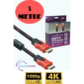 HDMI Kablo  3D 4K 1080P Monitör Uydu Alıcısı Pc Uyumlu HDMI Kablosu thumbnail 1